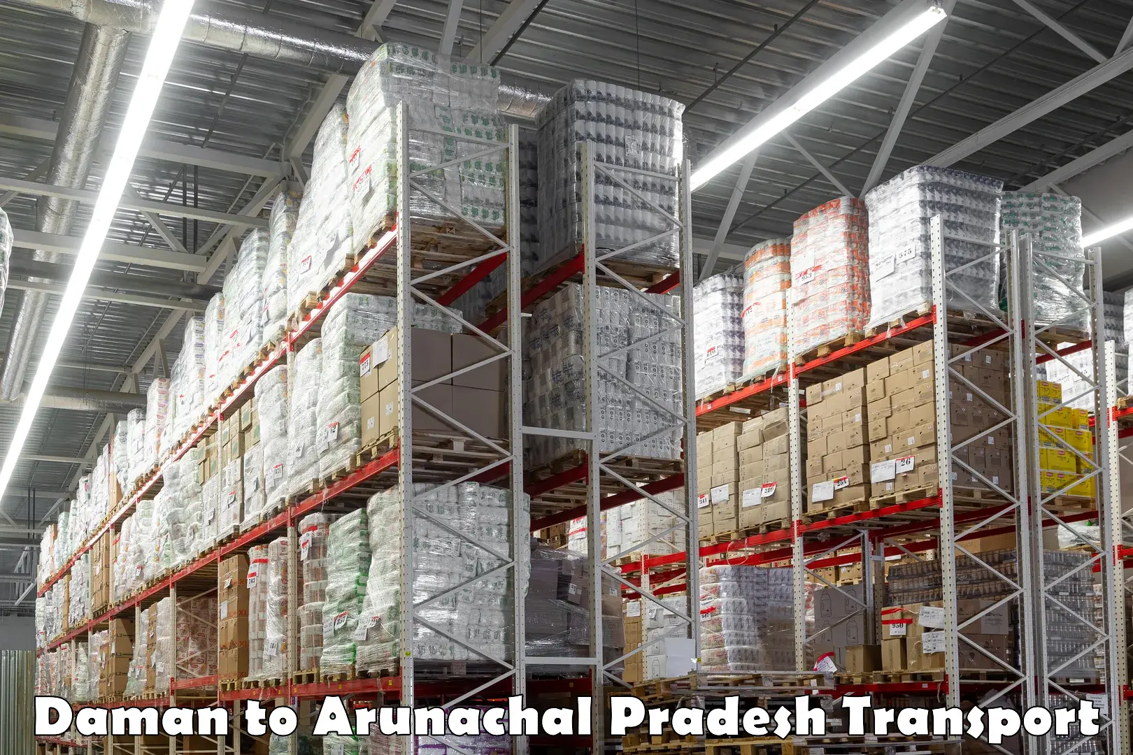 Two wheeler parcel service Daman to Arunachal Pradesh