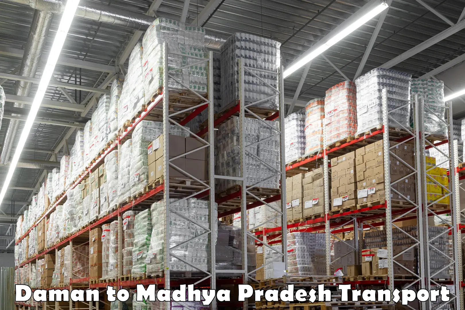 Online transport Daman to Madhya Pradesh