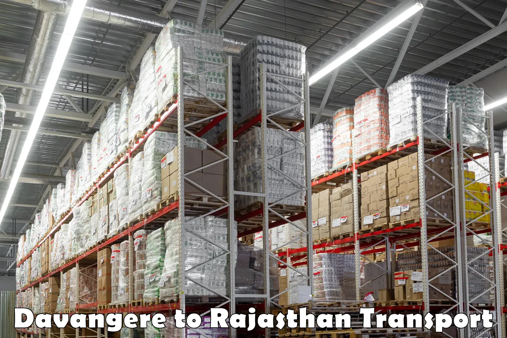 Air freight transport services Davangere to Rajasthan