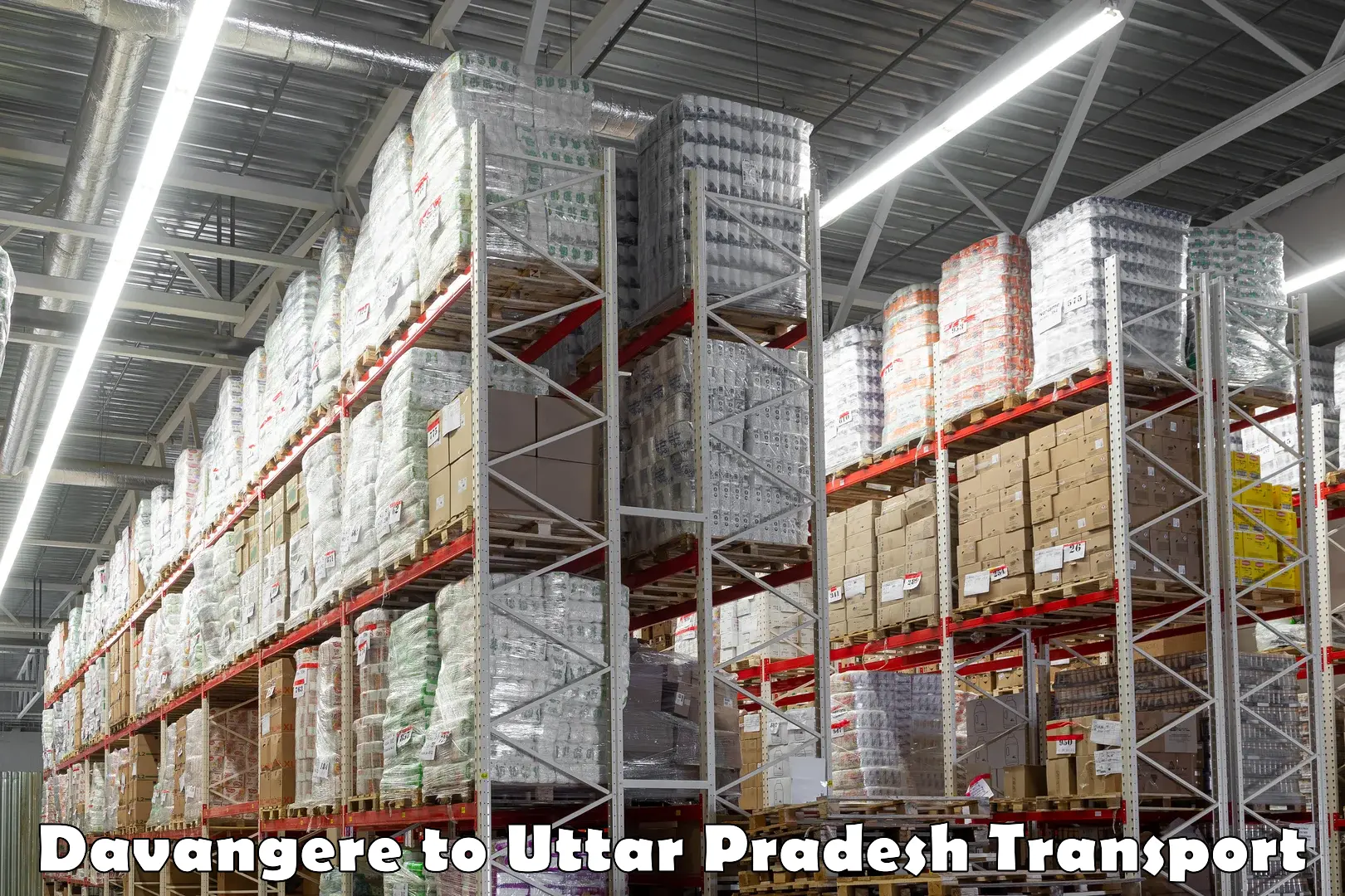 Online transport Davangere to Uttar Pradesh