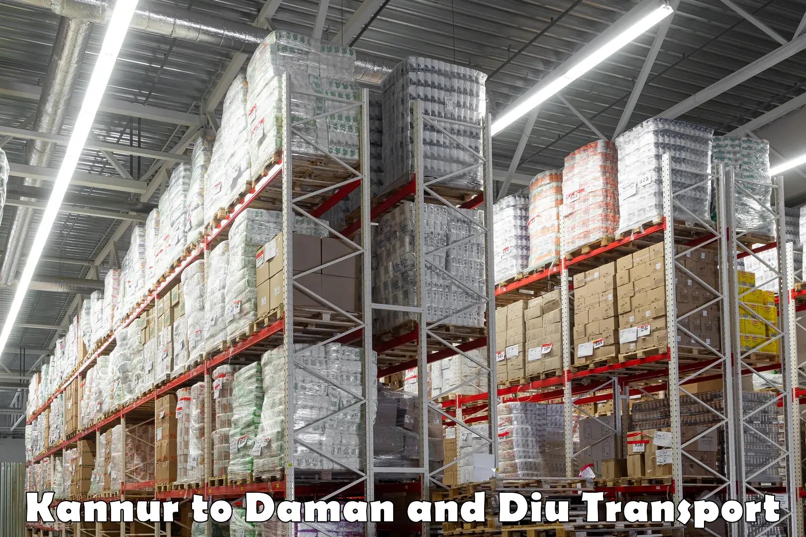 Air cargo transport services in Kannur to Daman and Diu