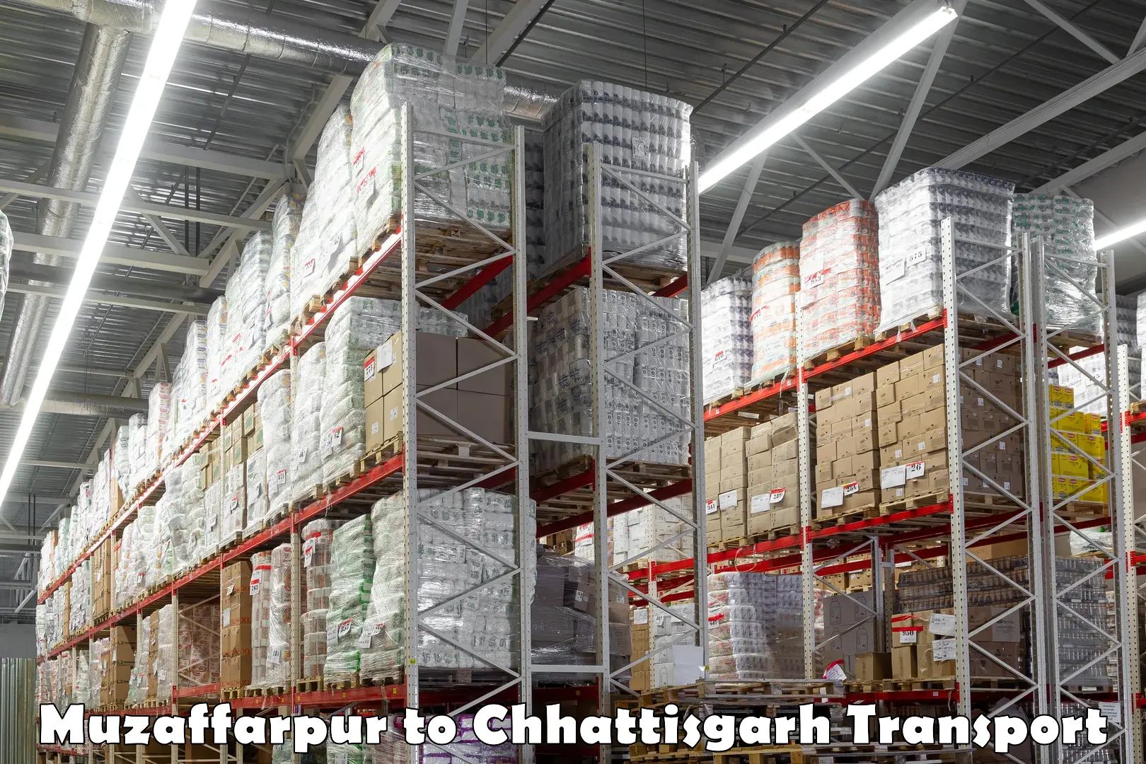 Domestic goods transportation services Muzaffarpur to Chhattisgarh