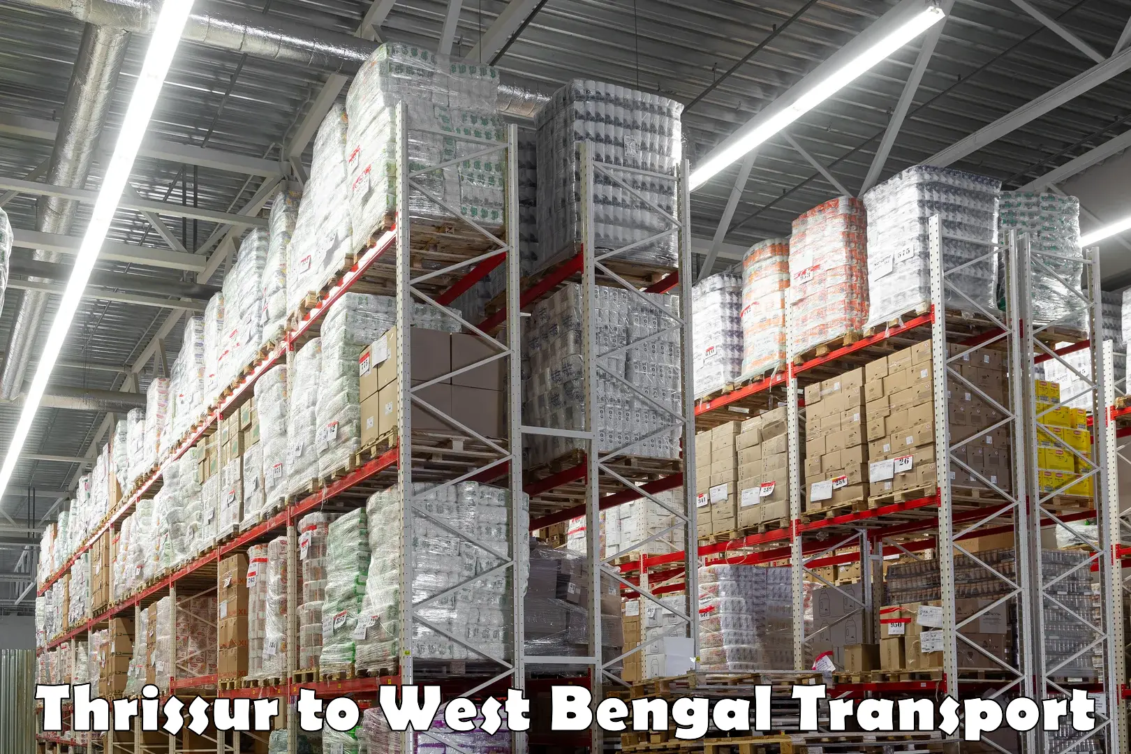 Vehicle courier services Thrissur to West Bengal