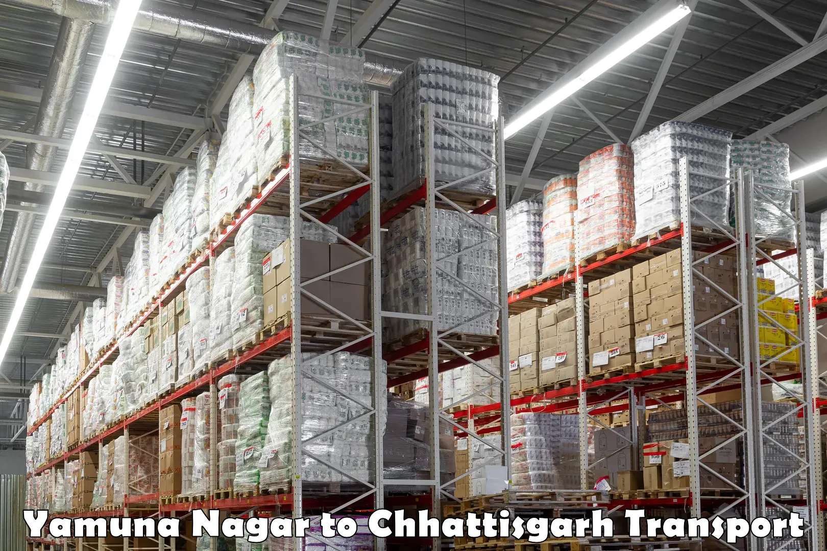 Cargo transportation services in Yamuna Nagar to Raigarh Chhattisgarh
