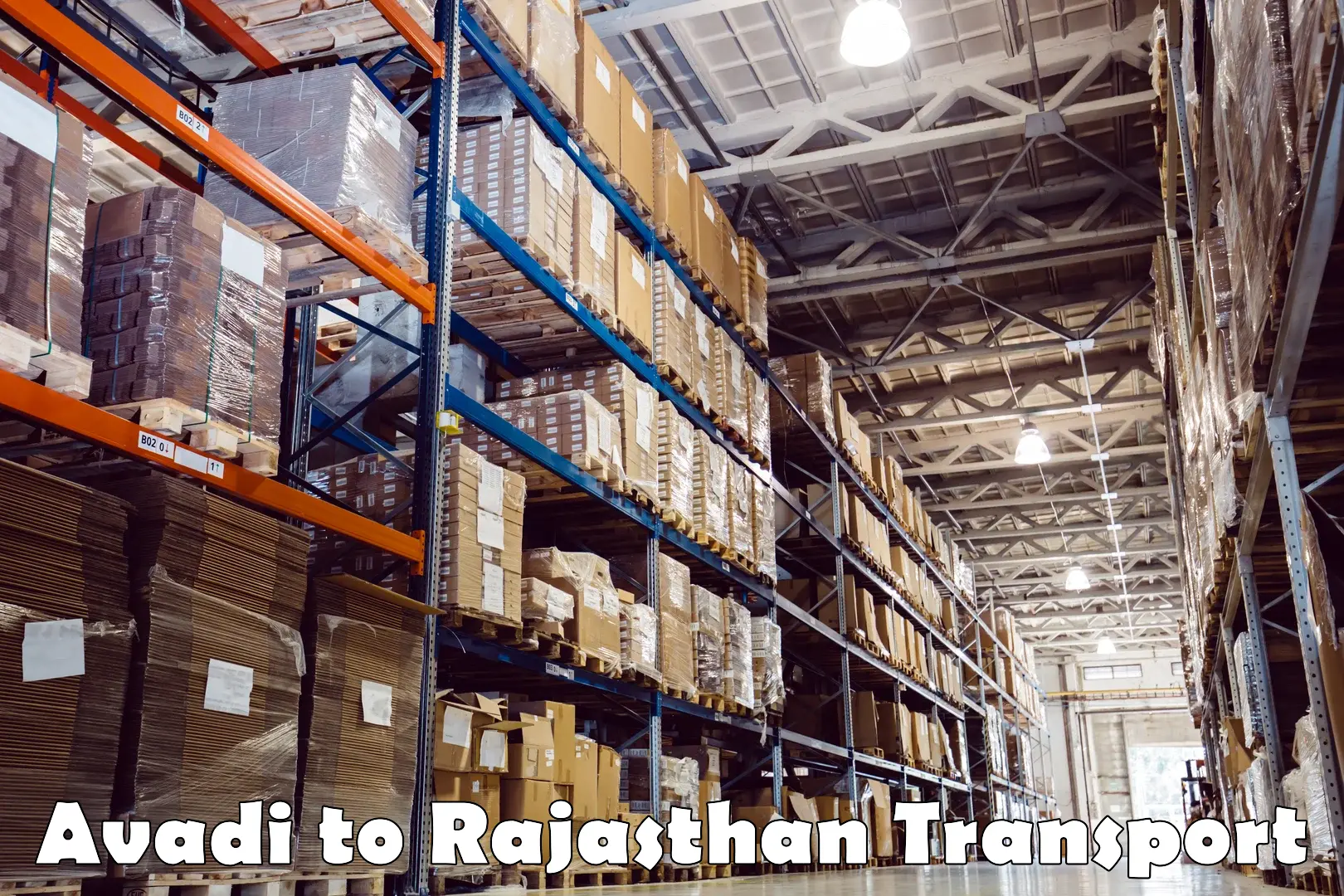 Two wheeler parcel service Avadi to Rajasthan