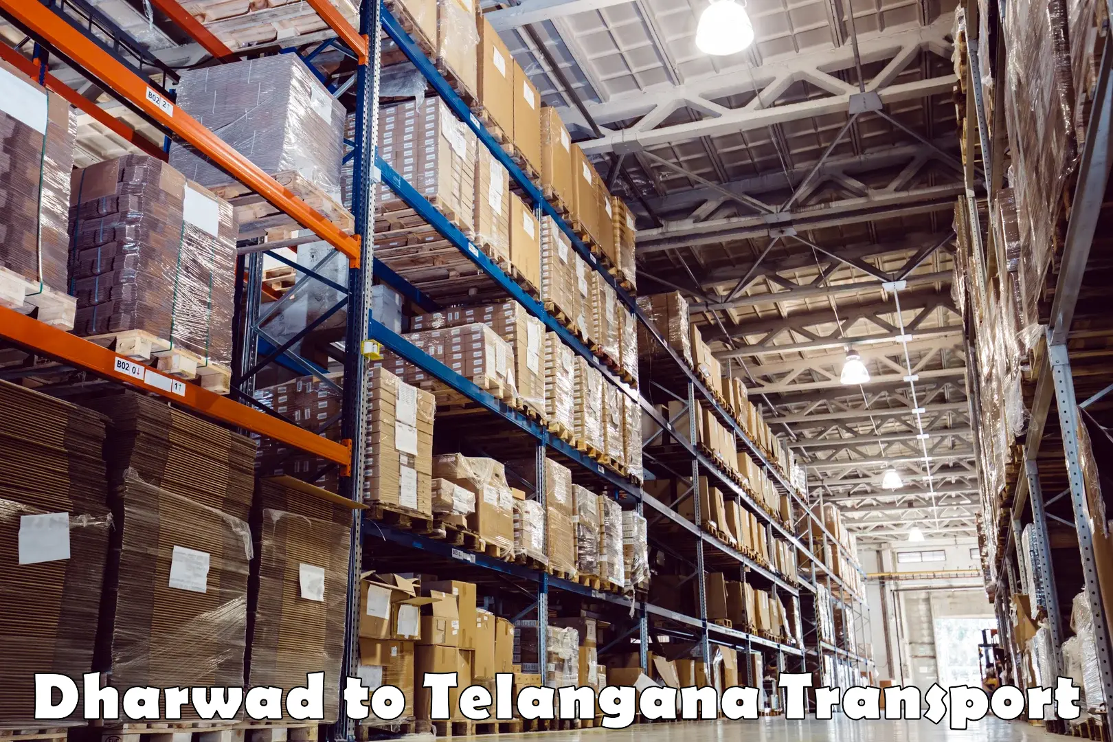 Material transport services Dharwad to Telangana