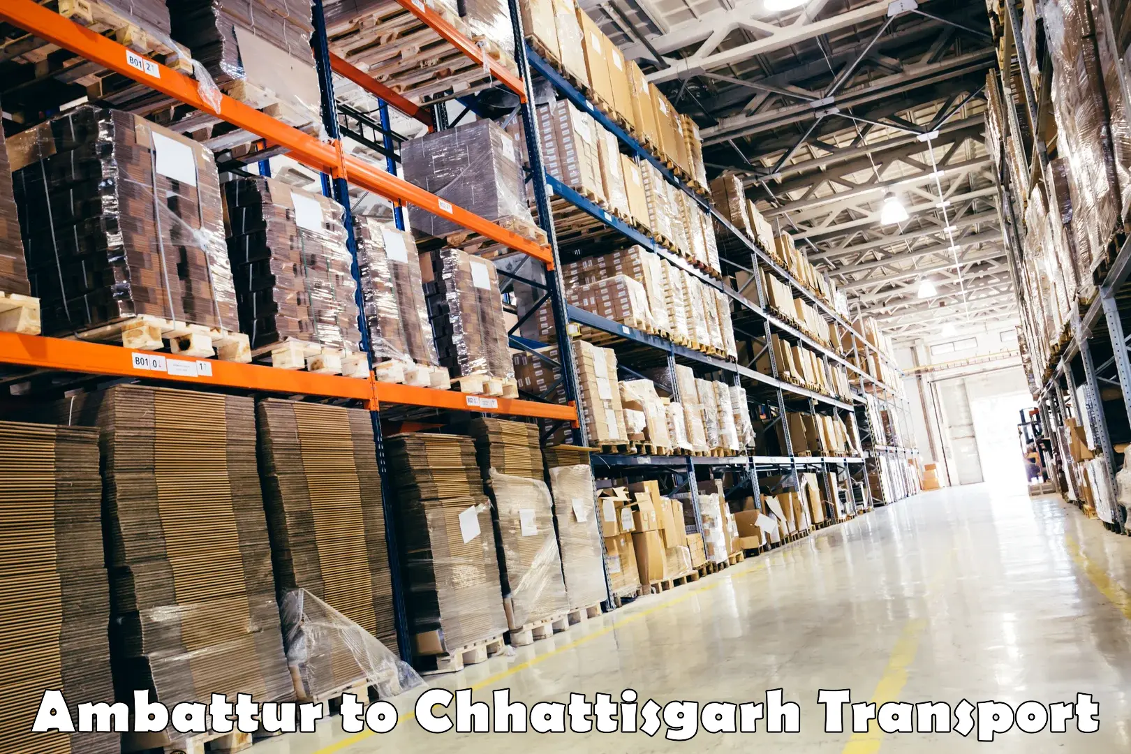 Container transport service Ambattur to Chirimiri
