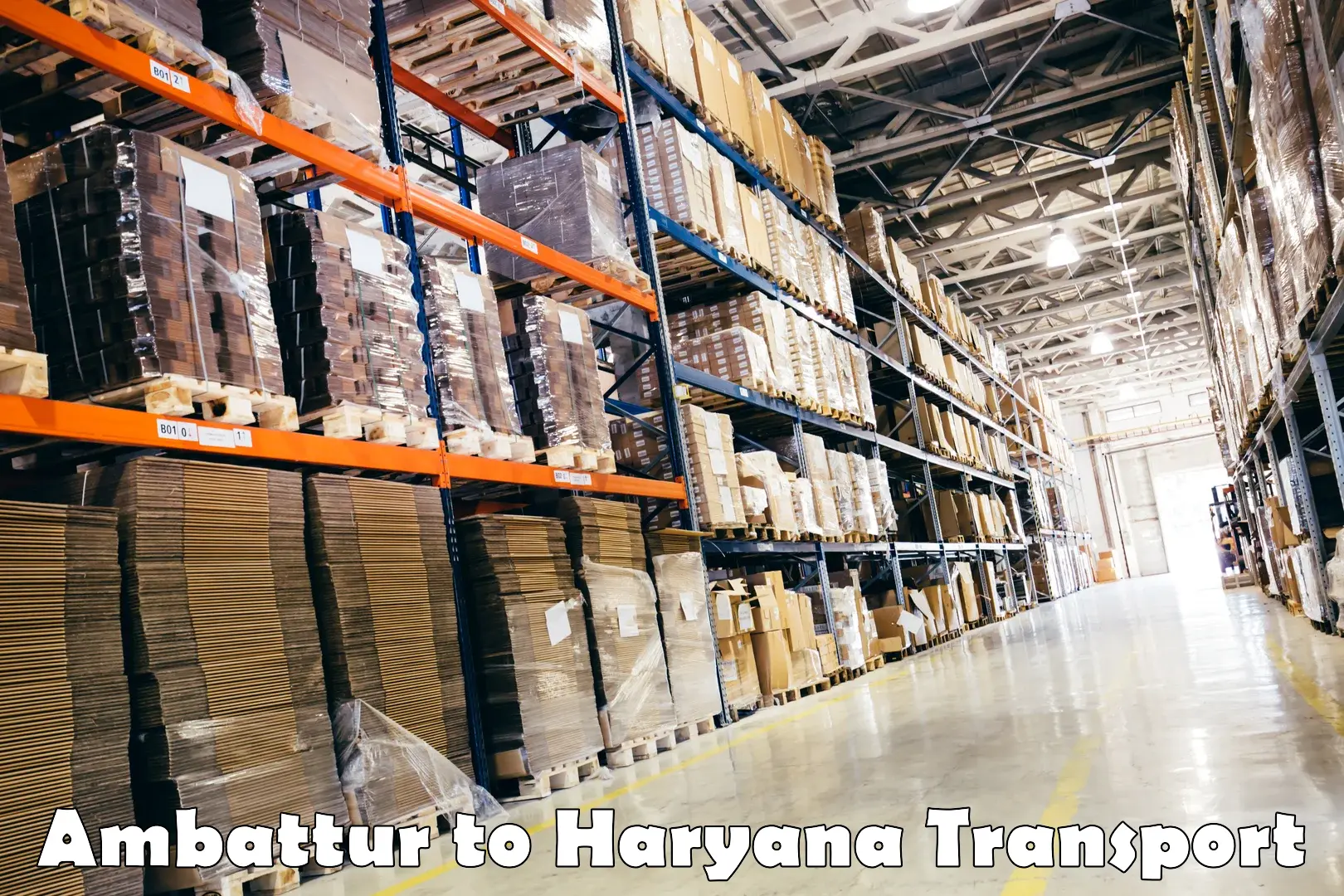 Container transport service Ambattur to Haryana