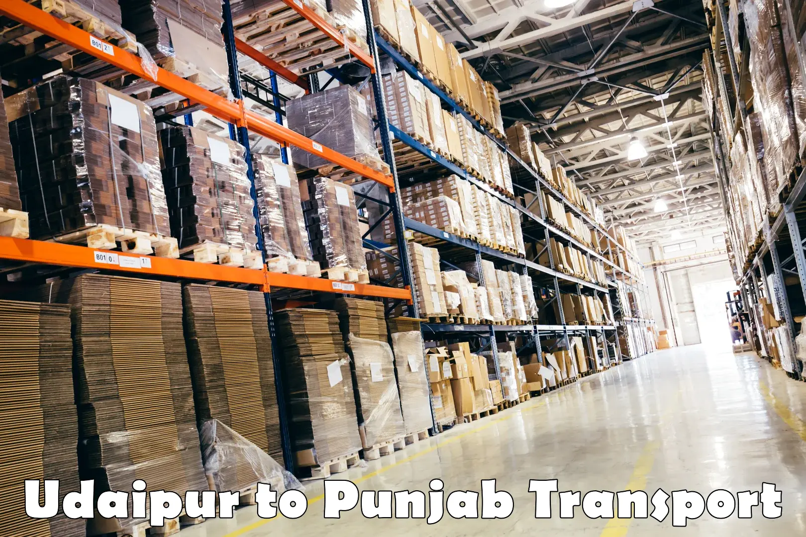 Container transportation services Udaipur to Central University of Punjab Bathinda