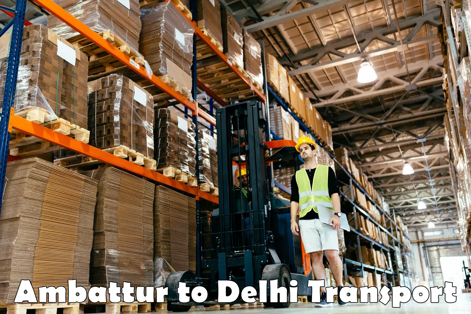 Cargo train transport services Ambattur to IIT Delhi