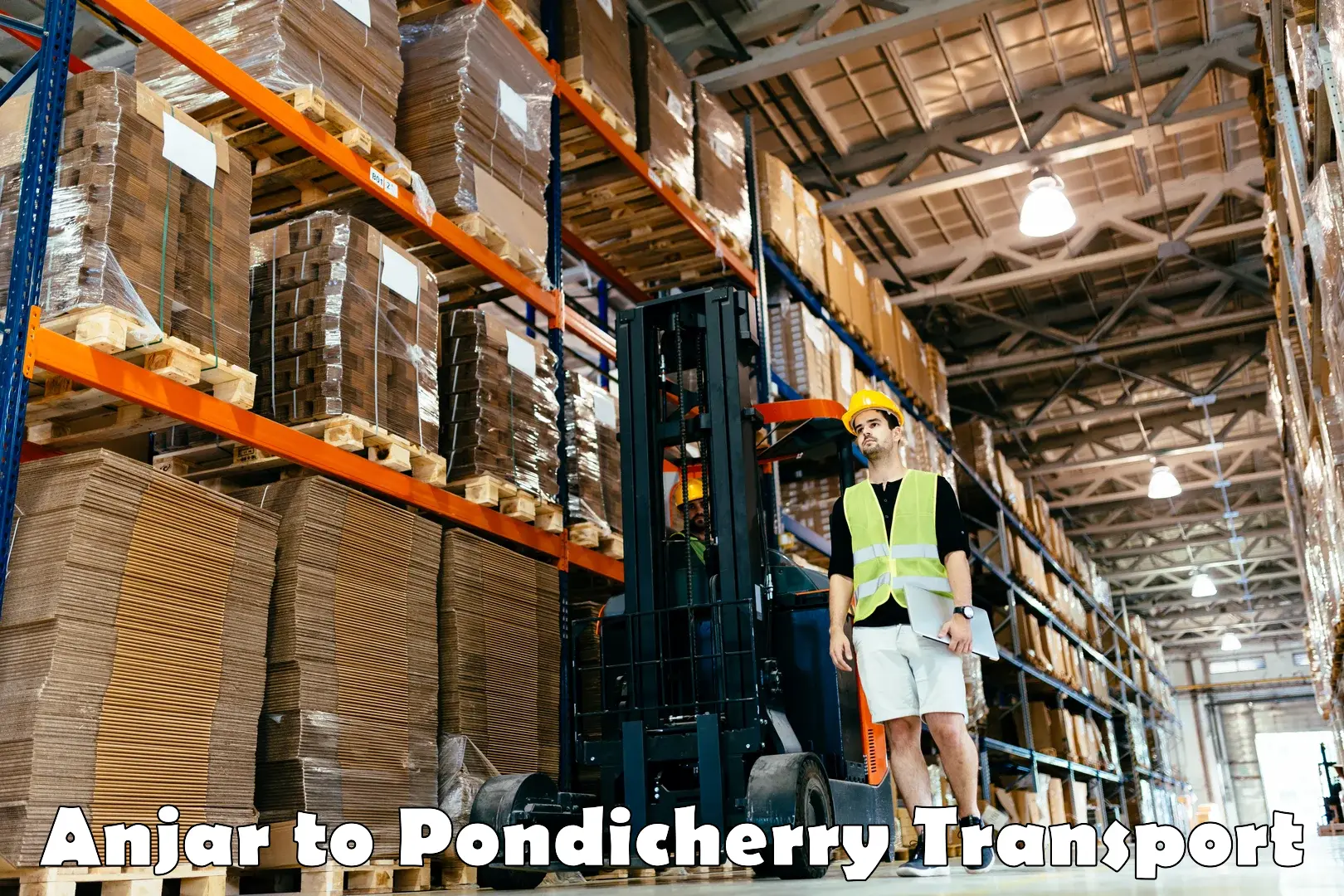Container transport service Anjar to Pondicherry University
