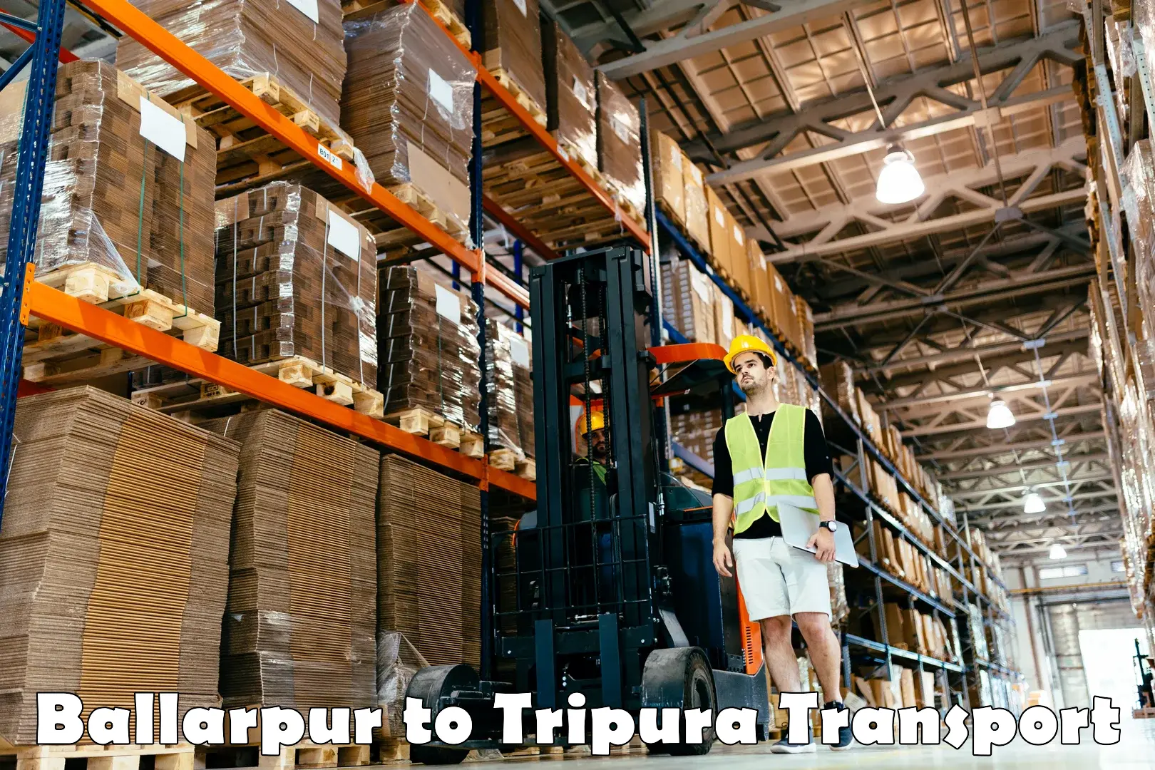 Lorry transport service Ballarpur to Amarpur Gomati