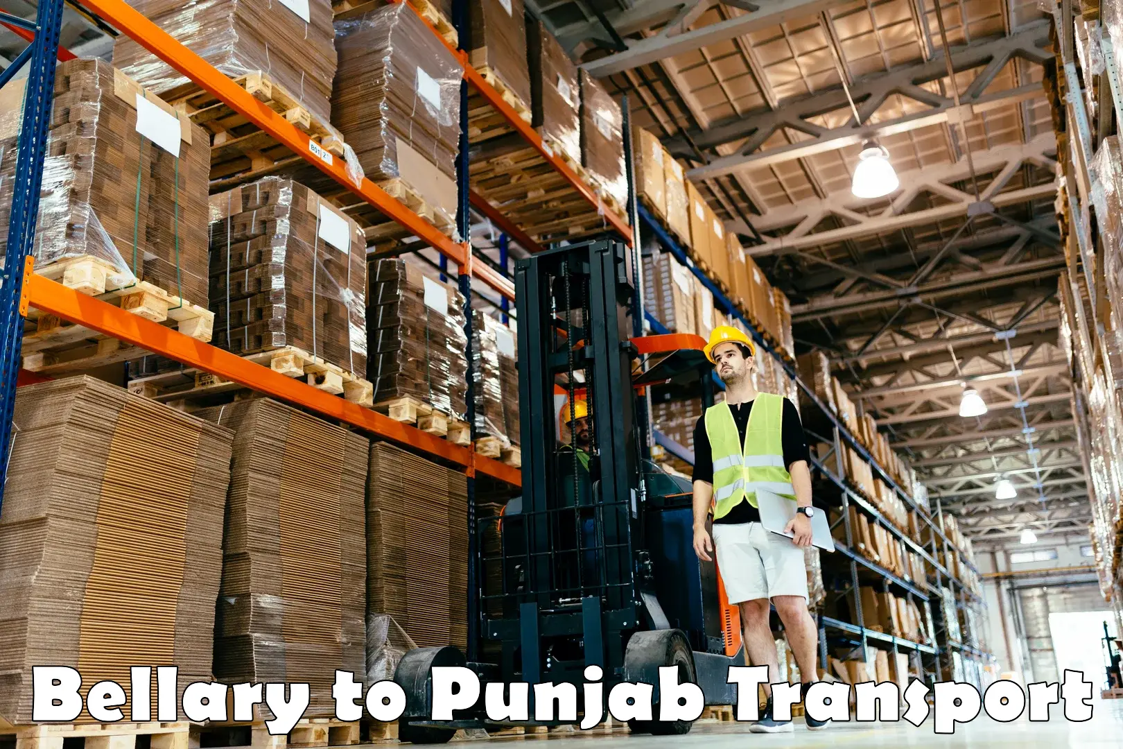 Online transport booking Bellary to Punjab Agricultural University Ludhiana
