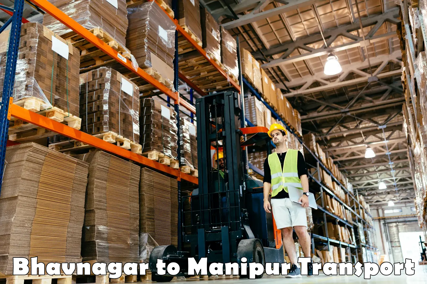 Cargo train transport services in Bhavnagar to Manipur