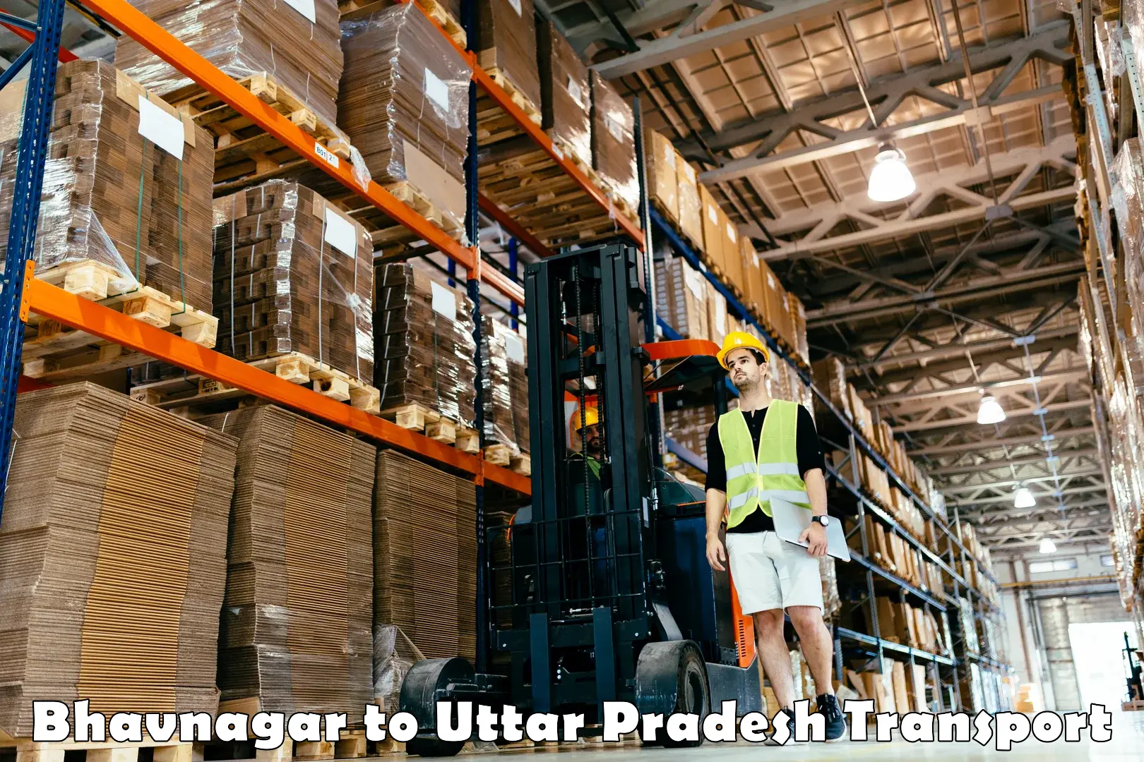 Material transport services Bhavnagar to Uttar Pradesh